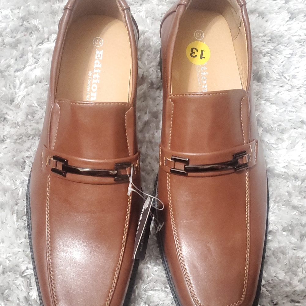 Brown Leather Men's Slip-On Loafers